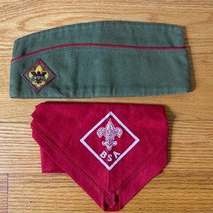 Vintage Boy Scout Cap and Scarf
